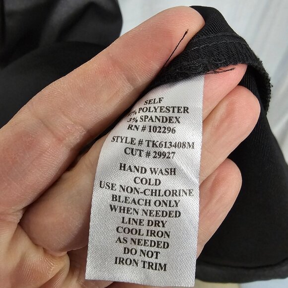 Connected Apparel Dress Black Satin Formal Sheath Ruffle Beaded Sleeveless 10 - Picture 7 of 8